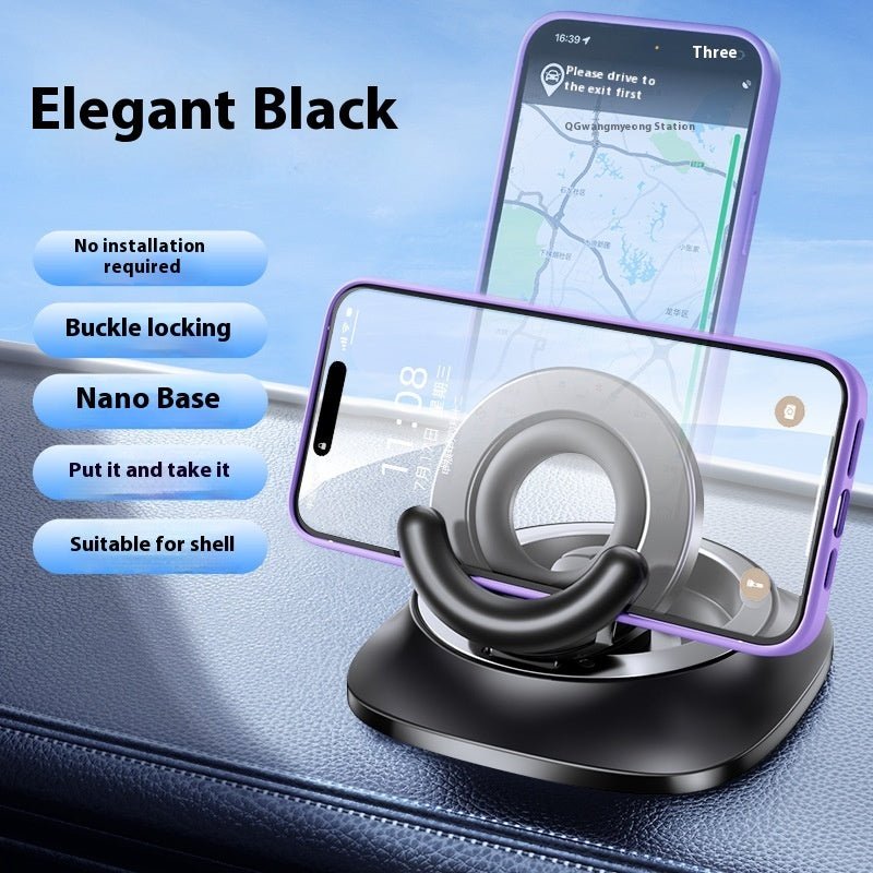 Magnetic Phone Holder With Vacuum Suction Foldable Adjustable Car Mount Magnetic Bracket Suction Nonslip For Busy Commuters - PawTeh