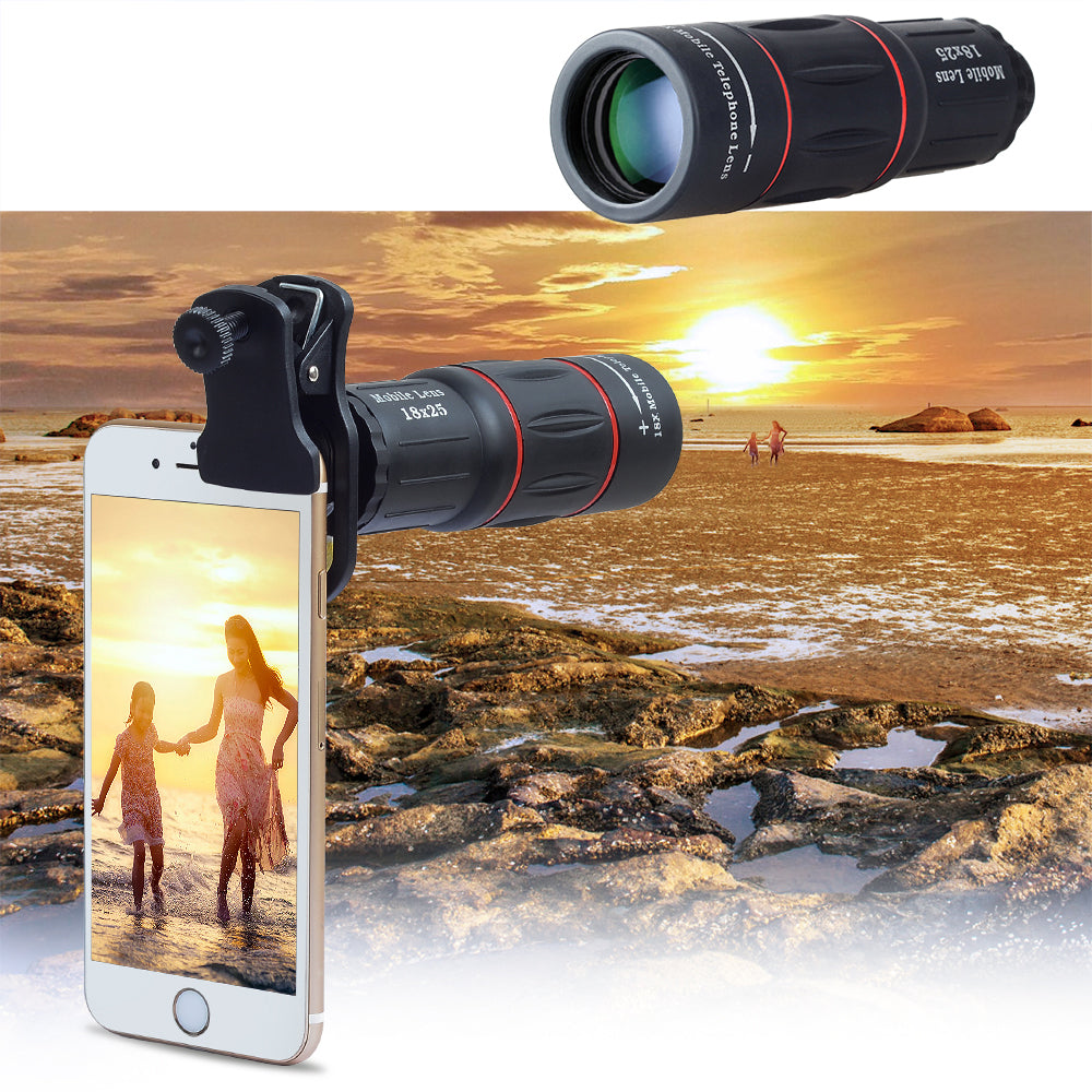 Obiectiv Zoom Telescopic 18X pentru Smartphone cu Trepied