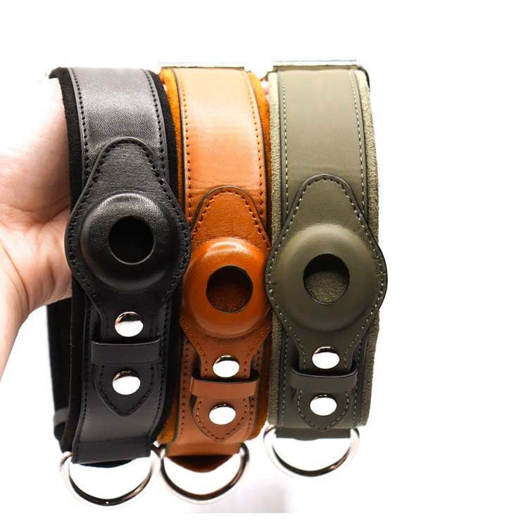Location Tracker First Layer Leather Dog Pet Collar - PawTeh