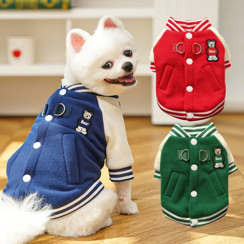 Puppy Coat With D Ring Outdoor Jacket for Small Medium Dog Button Fleece Clothing for Roppa Perro Sport Suit for Cat Wholesale - PawTeh