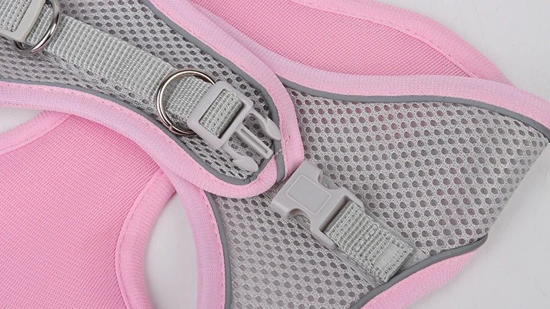 Dog Harness Leash Set for Small Dogs Adjustable Puppy Cat Harness Vest French Bulldog Chihuahua Pug Outdoor Walking Lead Leash - PawTeh