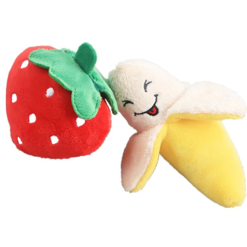 Pet Toys Plush Squeaky Toy Bite - Resistant Clean Dog Chew Puppy Training Toy Soft Banana Bone Vegetable Fruit Pet Supplies DC05 - PawTeh
