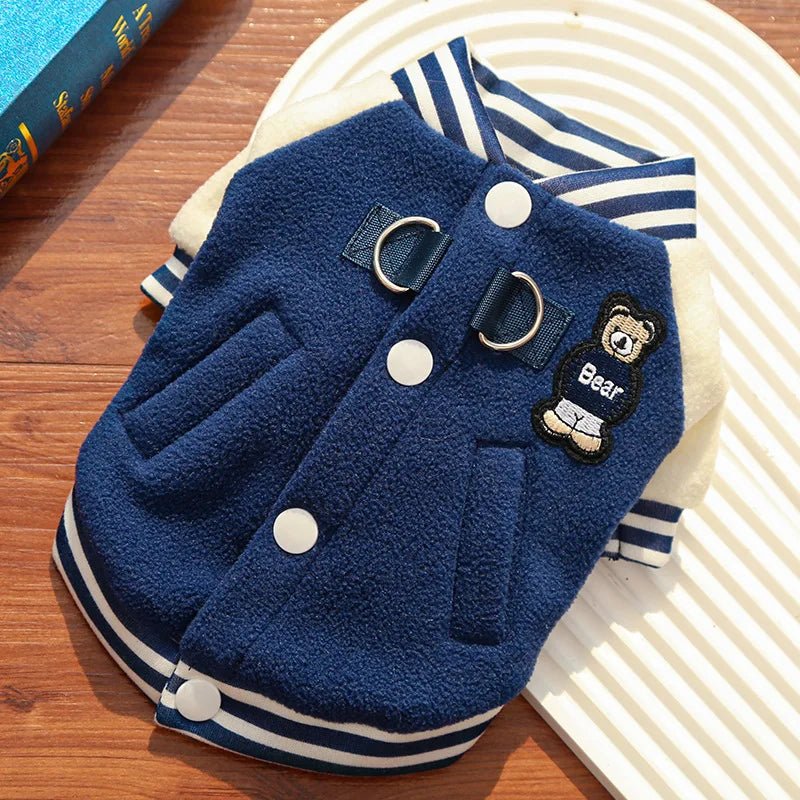 Puppy Coat With D Ring Outdoor Jacket for Small Medium Dog Button Fleece Clothing for Roppa Perro Sport Suit for Cat Wholesale - PawTeh