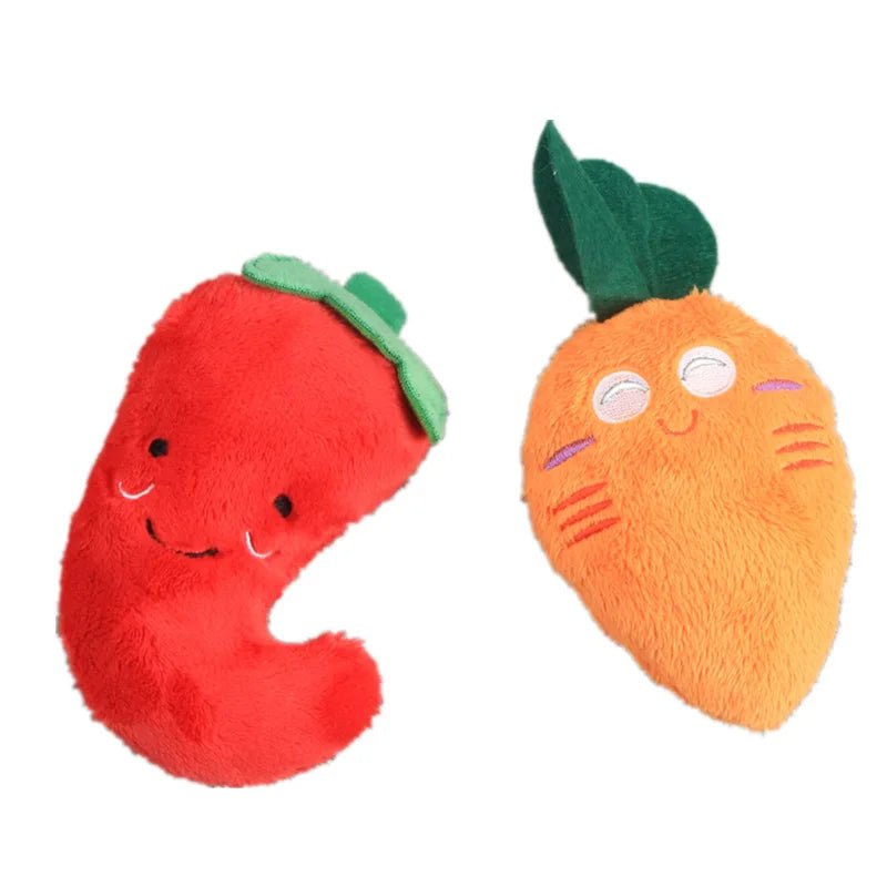 Pet Toys Plush Squeaky Toy Bite - Resistant Clean Dog Chew Puppy Training Toy Soft Banana Bone Vegetable Fruit Pet Supplies DC05 - PawTeh
